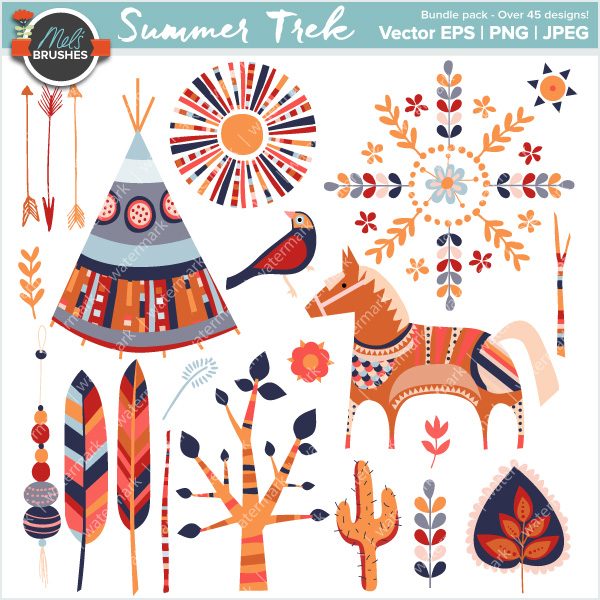 600x600 Western Summer Clip Art
