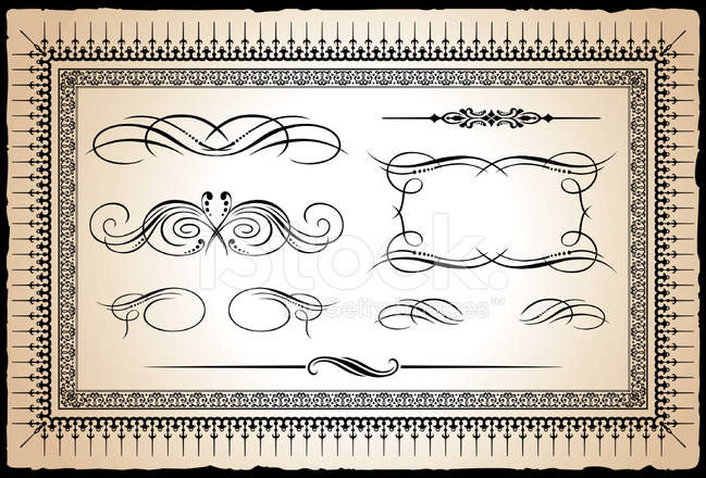 649x440 Western Design Elements 08 Stock Vector