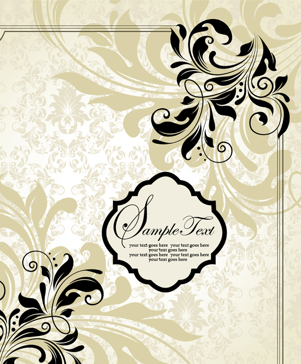 600x724 Vector Western Pattern Frame Material Free Download Eps Files