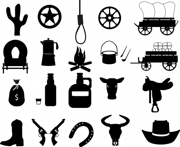 626x512 Western Vector Premium Download