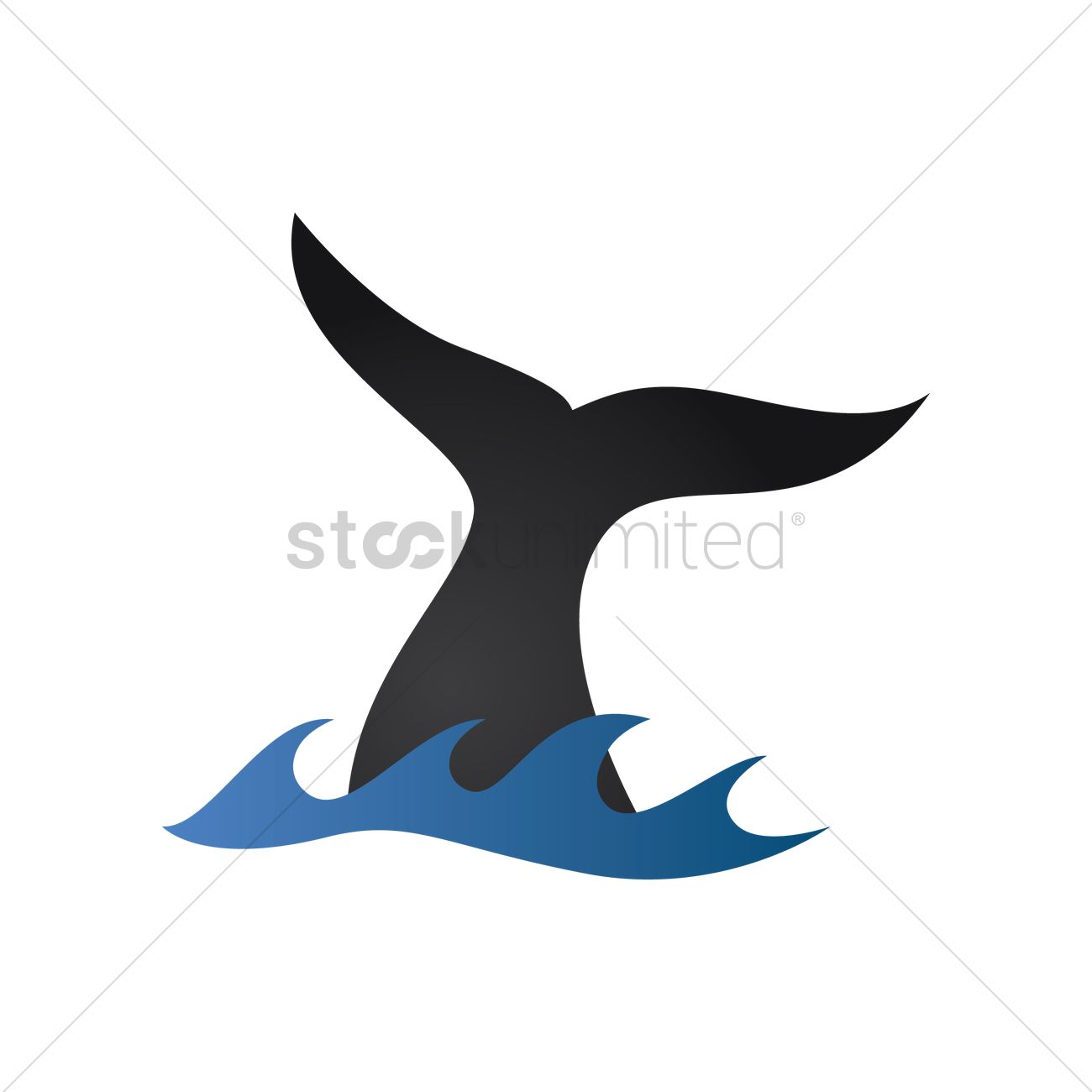 1300x1300 Whale Tail Vector Image