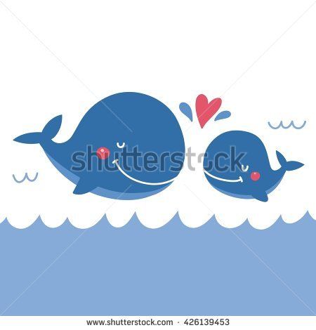 450x470 Cute Whale Vector Print Whale Printing