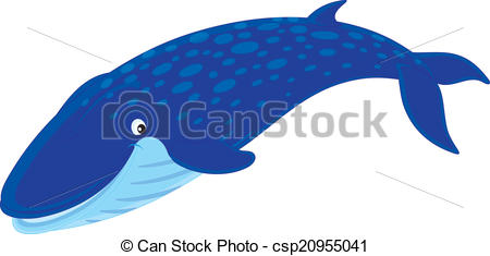 450x235 Blue Whale. Vector Clip Art Illustration Of A Swimming Blue Rorqual.