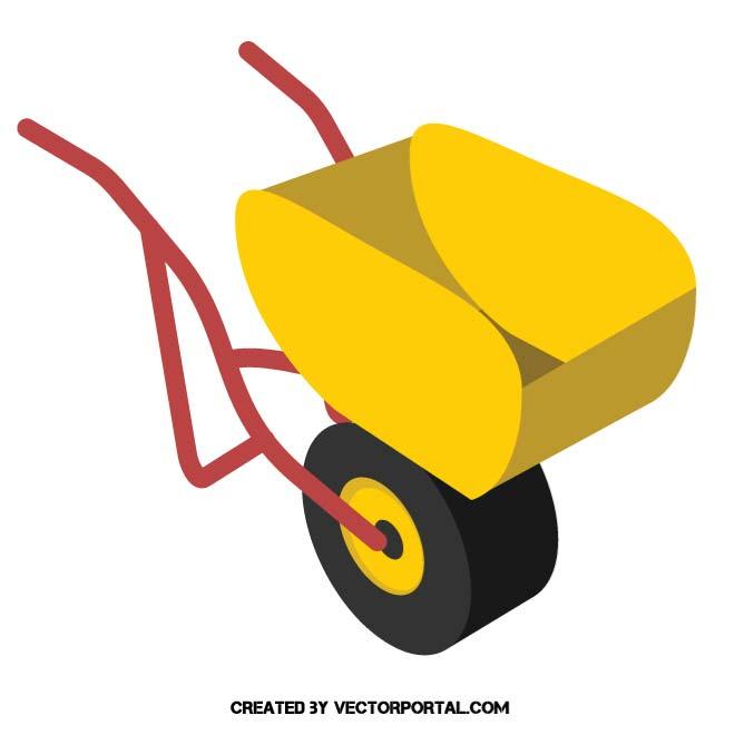 660x660 Wheelbarrow Vector Image