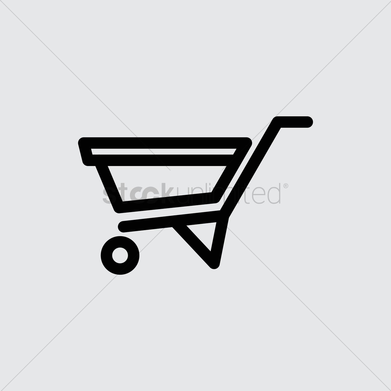 1300x1300 Wheelbarrow Vector Image