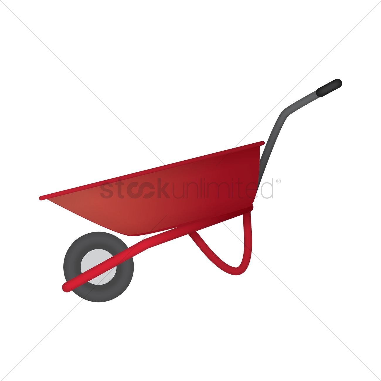 1300x1300 Wheelbarrow Vector Image