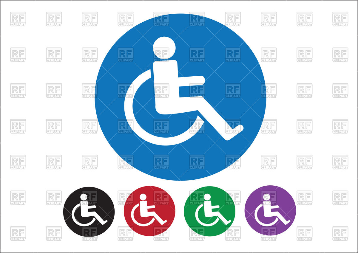1200x849 Wheelchair Handicap Icon Vector Image Vector Artwork Of Signs