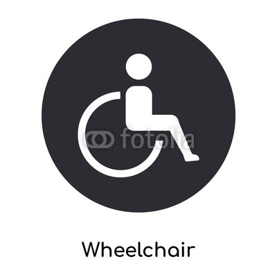 400x400 Wheelchair Icon Vector Sign And Symbol Isolated On White
