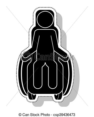 378x470 Wheelchair Silhouette Isolated Icon Vector Illustration Design.