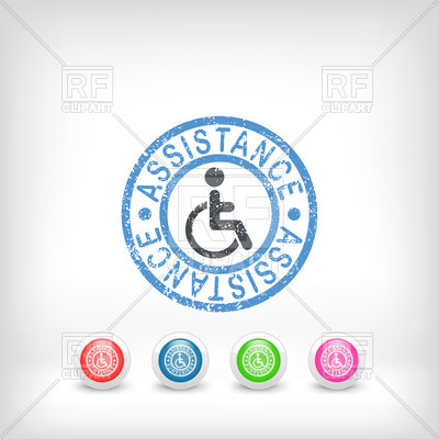 400x400 Handicap Assistance Stamp