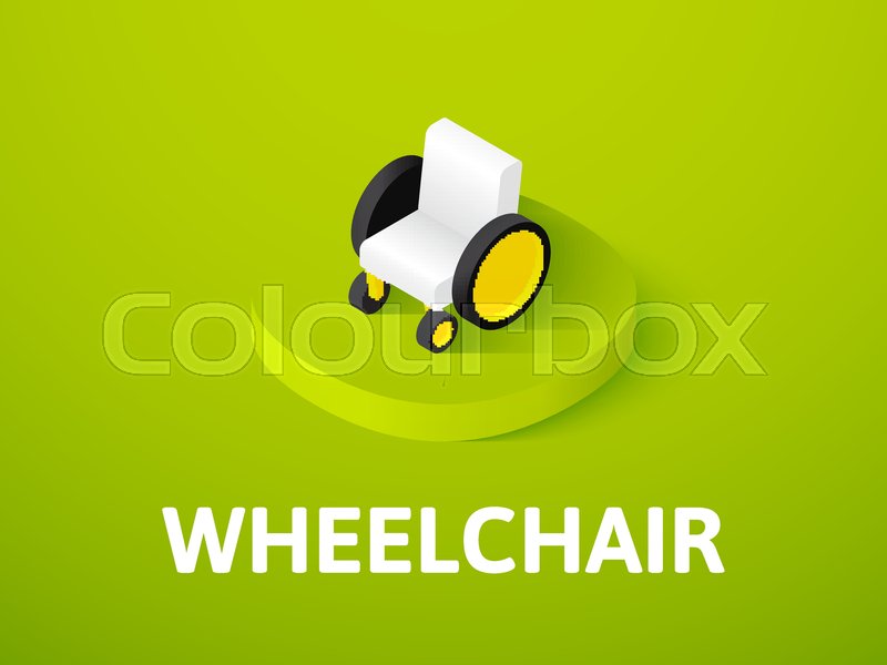 800x600 Wheelchair Icon, Vector Symbol In Flat Isometric Style Isolated On