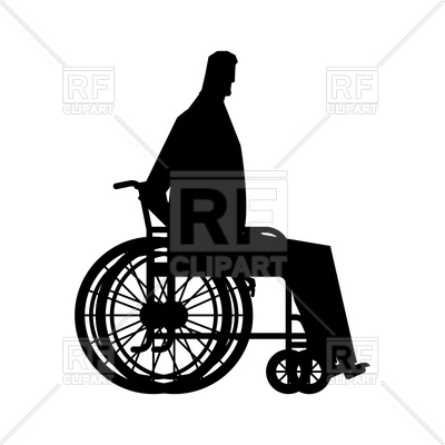 400x400 Disabled Person With Wheelchair Vector Image Vector Artwork Of
