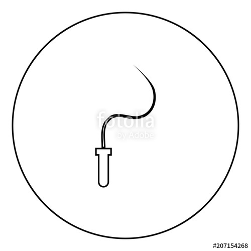 500x500 Whip Icon Black Color In Circle Stock Image And Royalty Free