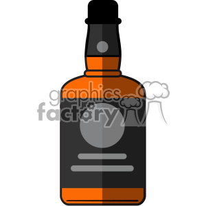 300x300 Royalty Free Vector Whiskey Bottle Flat Design Icon With Round