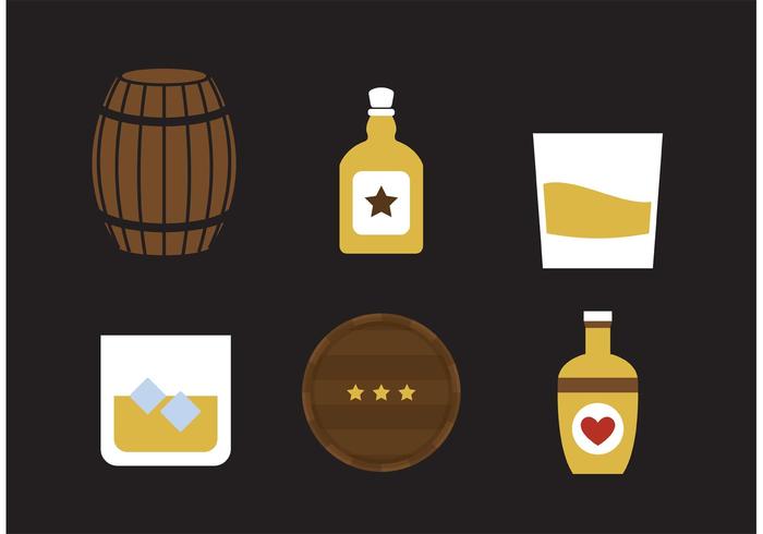 700x490 Whiskey Vector Icons