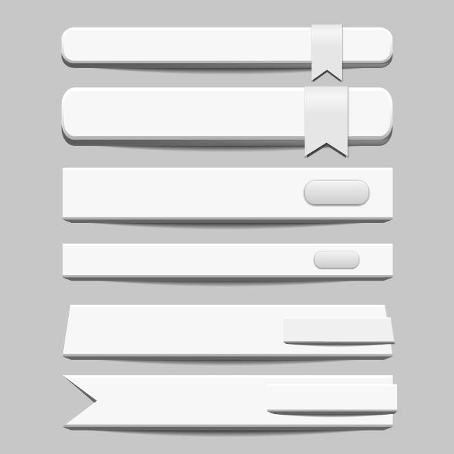 660x660 White Banners Vector Pack