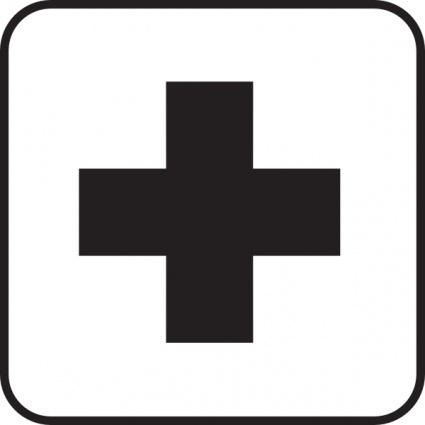 425x425 Free Download Of Sign Black Map Cross White Plus First Aid