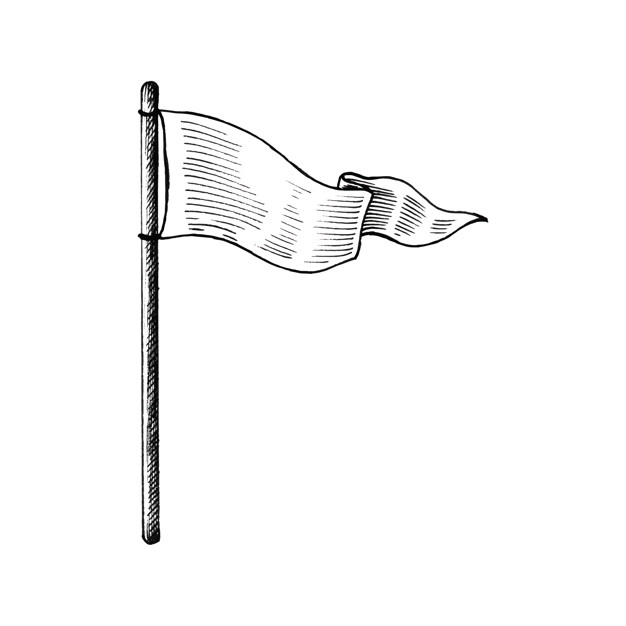 626x626 Hand Drawn White Flag Vector Free Download