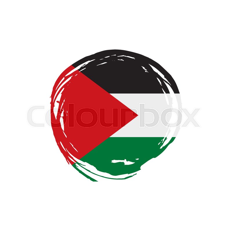 800x800 Palestine Flag, Vector Illustration On A White Background Stock