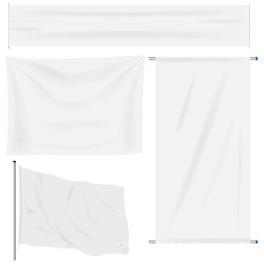 526x527 White Flag Design Vector Set 02 Free Download