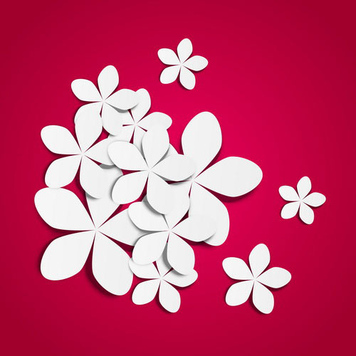 500x500 White Flower Purple Background Free Vector In Encapsulated