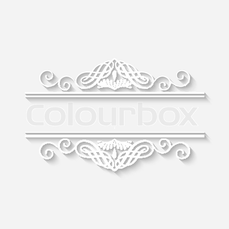 800x800 Frame Vector Vintage White Border With Long Shadows. Blank Circle