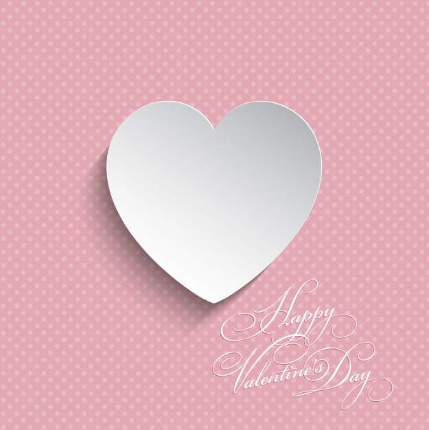 625x626 White Heart On A Pink Background Vector Free Download