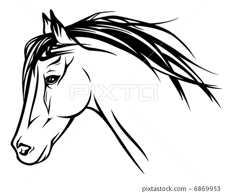 450x384 Running Horse Head