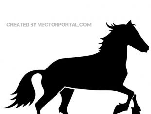 310x233 Black Horse With Hair Free Vector Free Vectors Ui Download