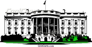 300x155 White House Vector Clip Art