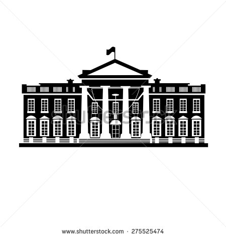 450x470 White House Clipart Silhouette