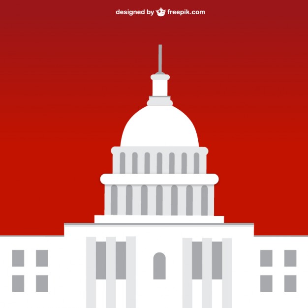 626x626 White House With Red Background Vector Free Download