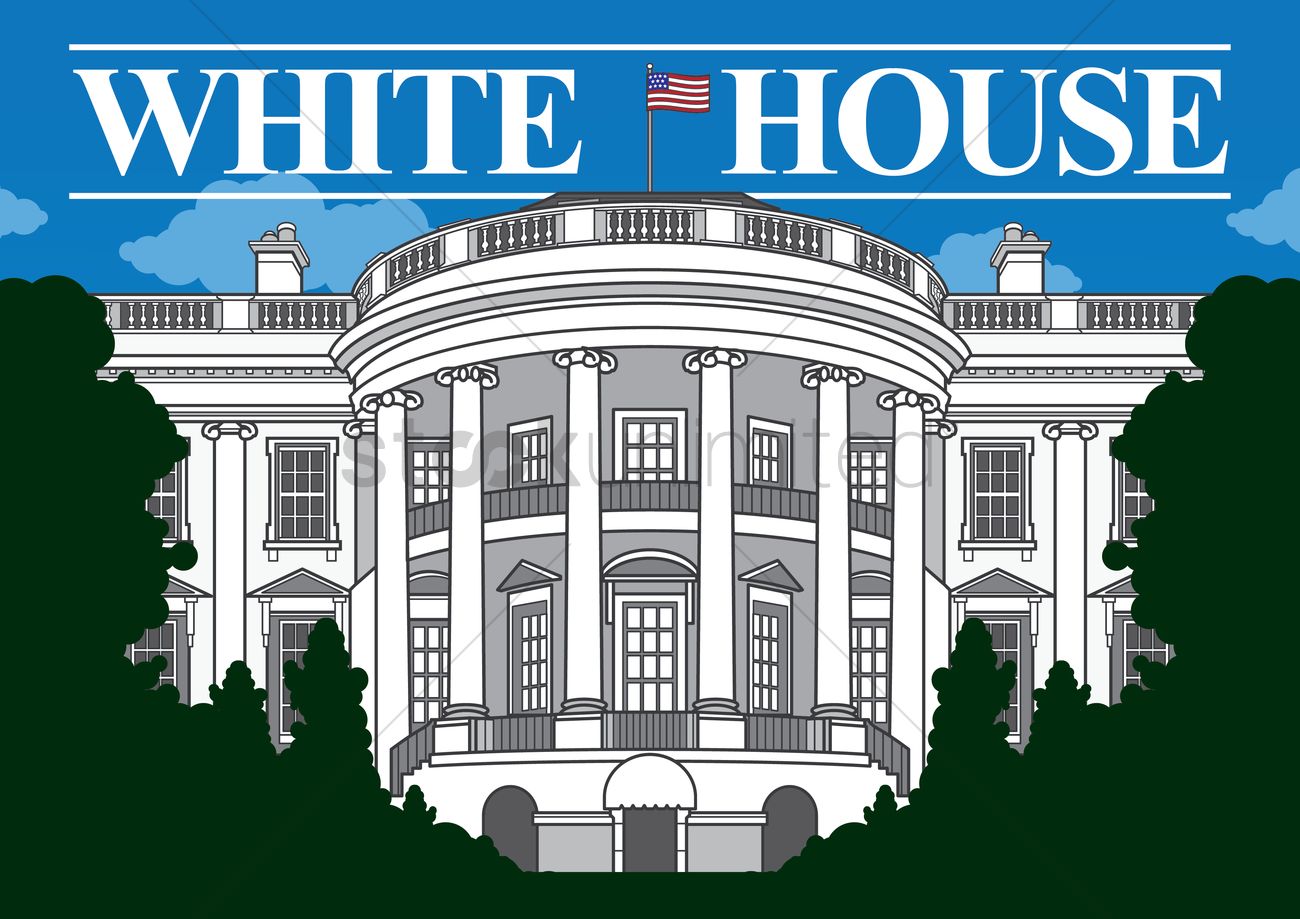 1300x919 White House Vector Image