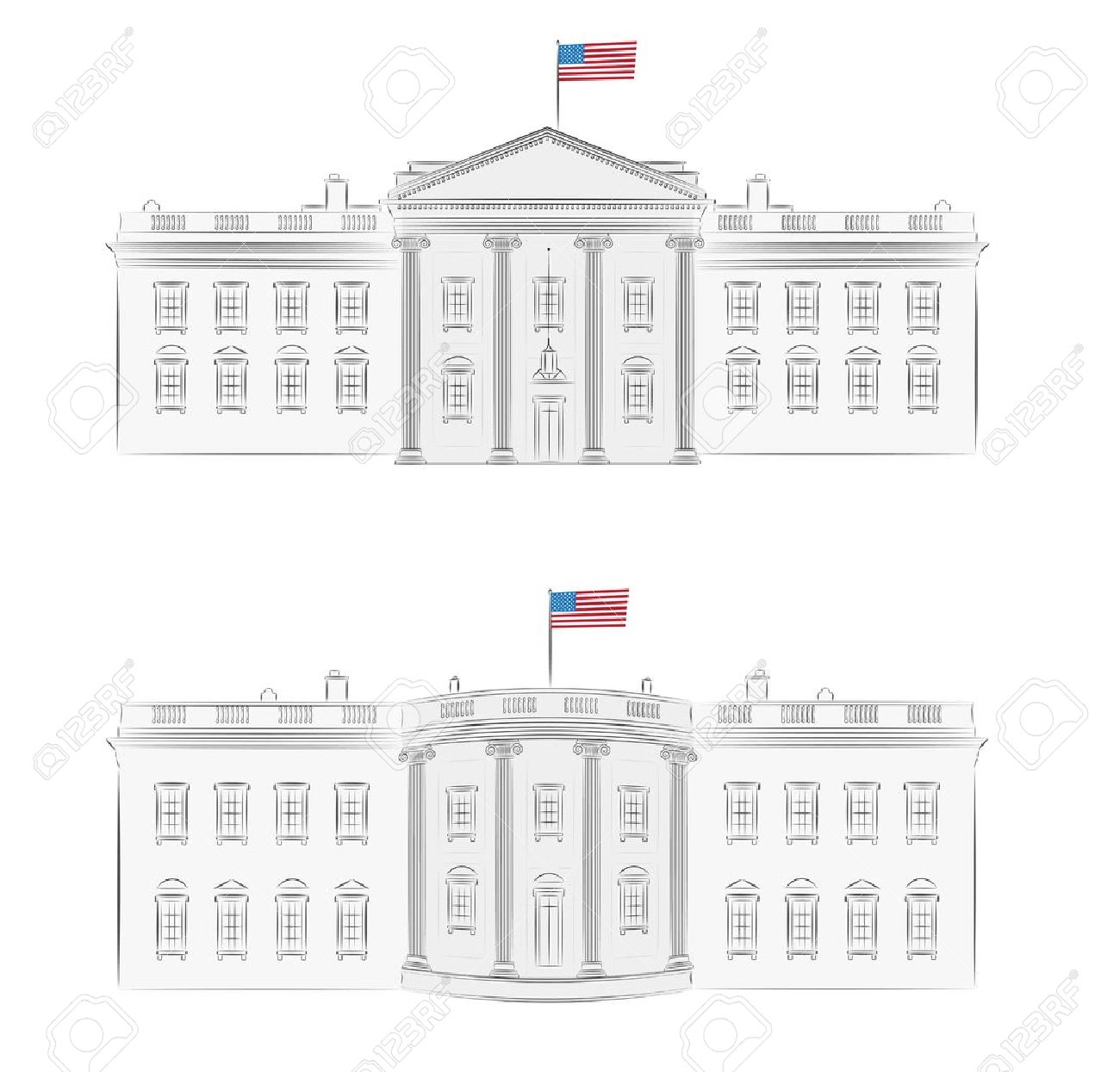 1300x1245 White House Front Clipart