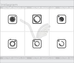 300x255 Social Media Icons Set, Photo Camera Instagram