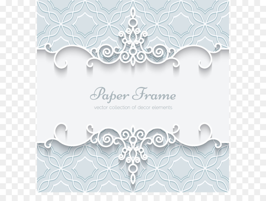 900x680 Paper Wedding Invitation Lace Ornament