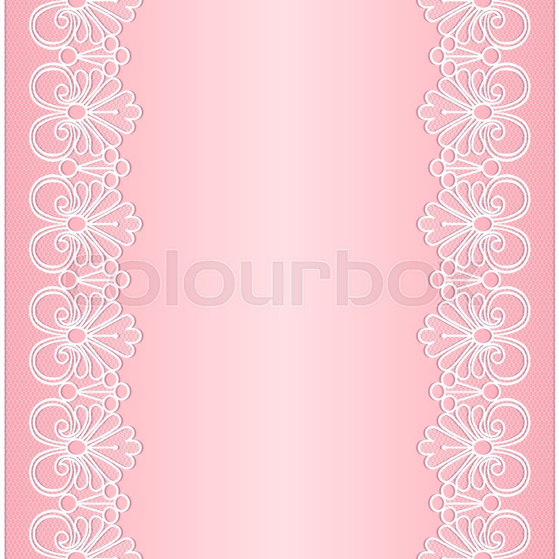 800x800 Template For Wedding, Invitation Or Greeting Card With White Lace