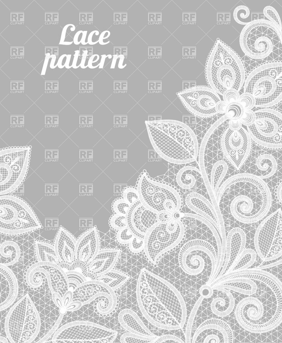 984x1200 Gray Pattern Made Of White Lace Flowers Vector Image Vector