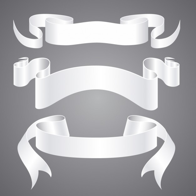 626x626 Ornamental White Ribbon Vector Free Download