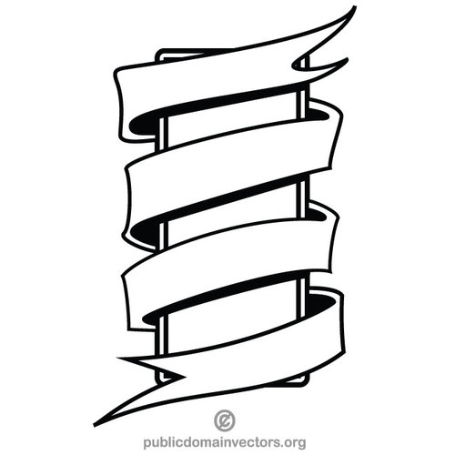 500x500 White Ribbon Vector Clip Art Public Domain Vectors