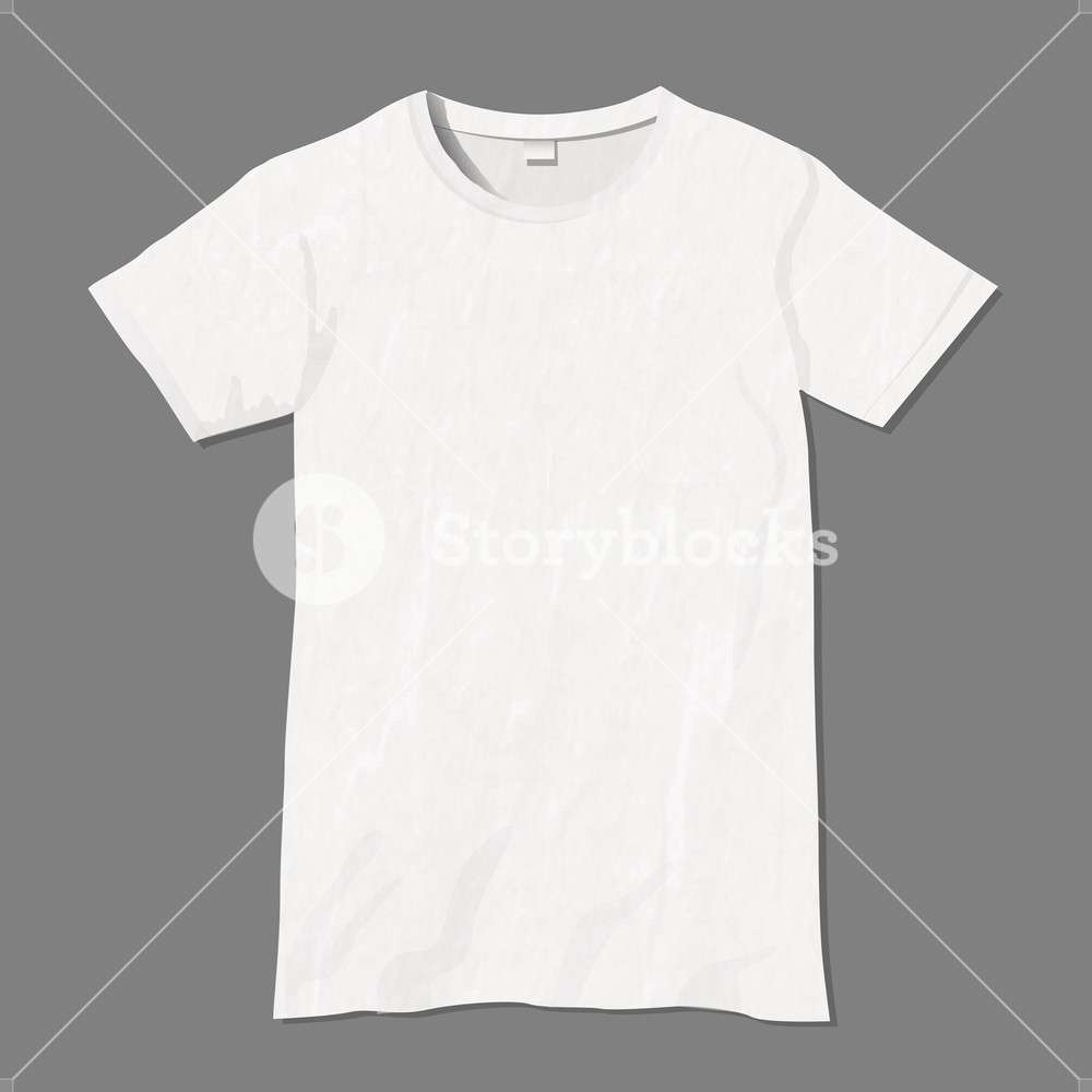 1000x1000 White Vector T Shirt Design Template Royalty Free Stock Image