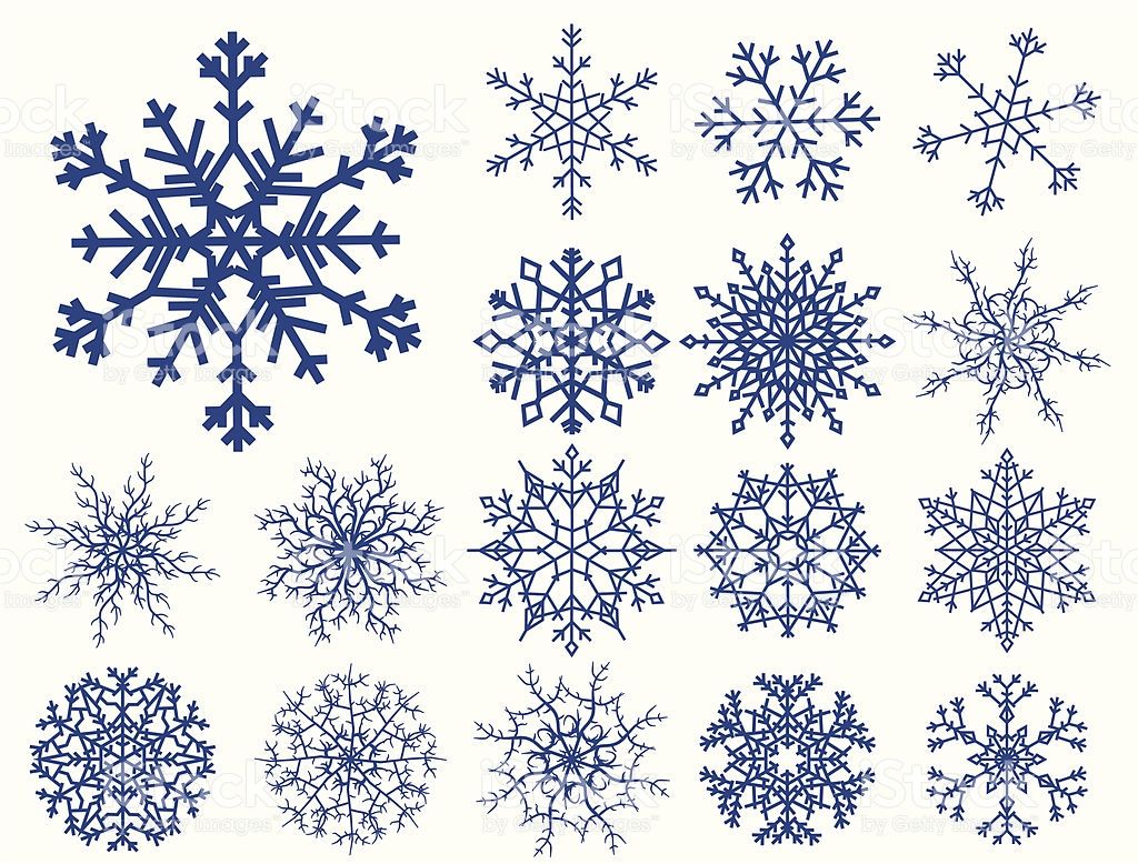 1024x778 Set Of Snowflakes Isolated On White Tezhip