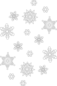 198x296 Snowflake Black And White Clip Art