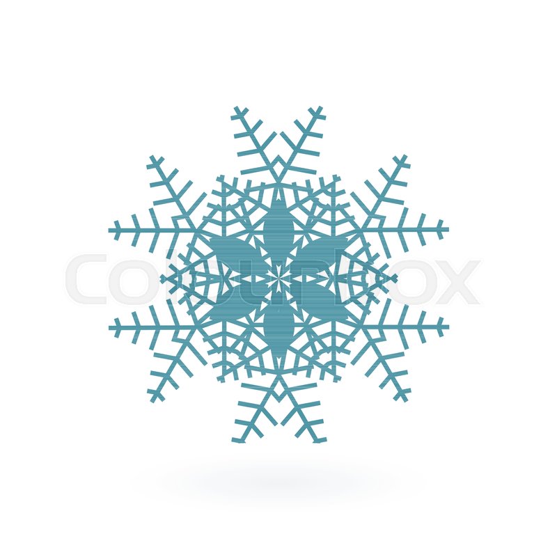 800x800 Snowflake Vector Icon Isolated On White. Simple Snow Logo. Winter