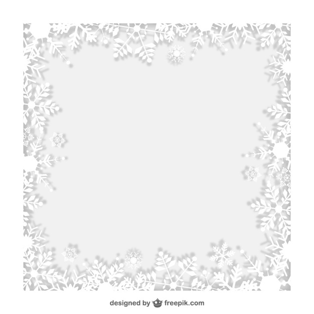 626x626 Winter Frame With White Snowflakes Vector Free Download