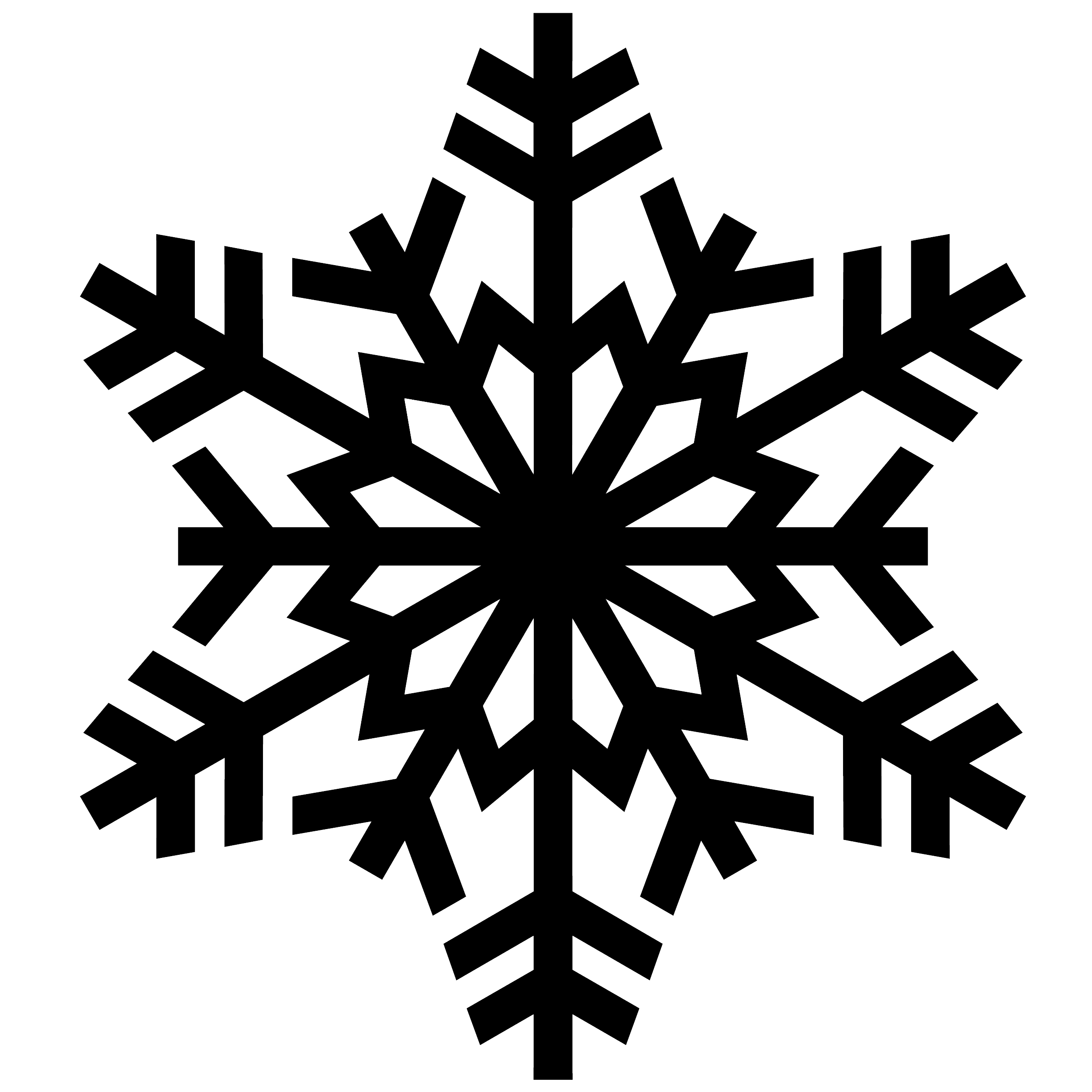 2500x2500 Snowflake Vector Png