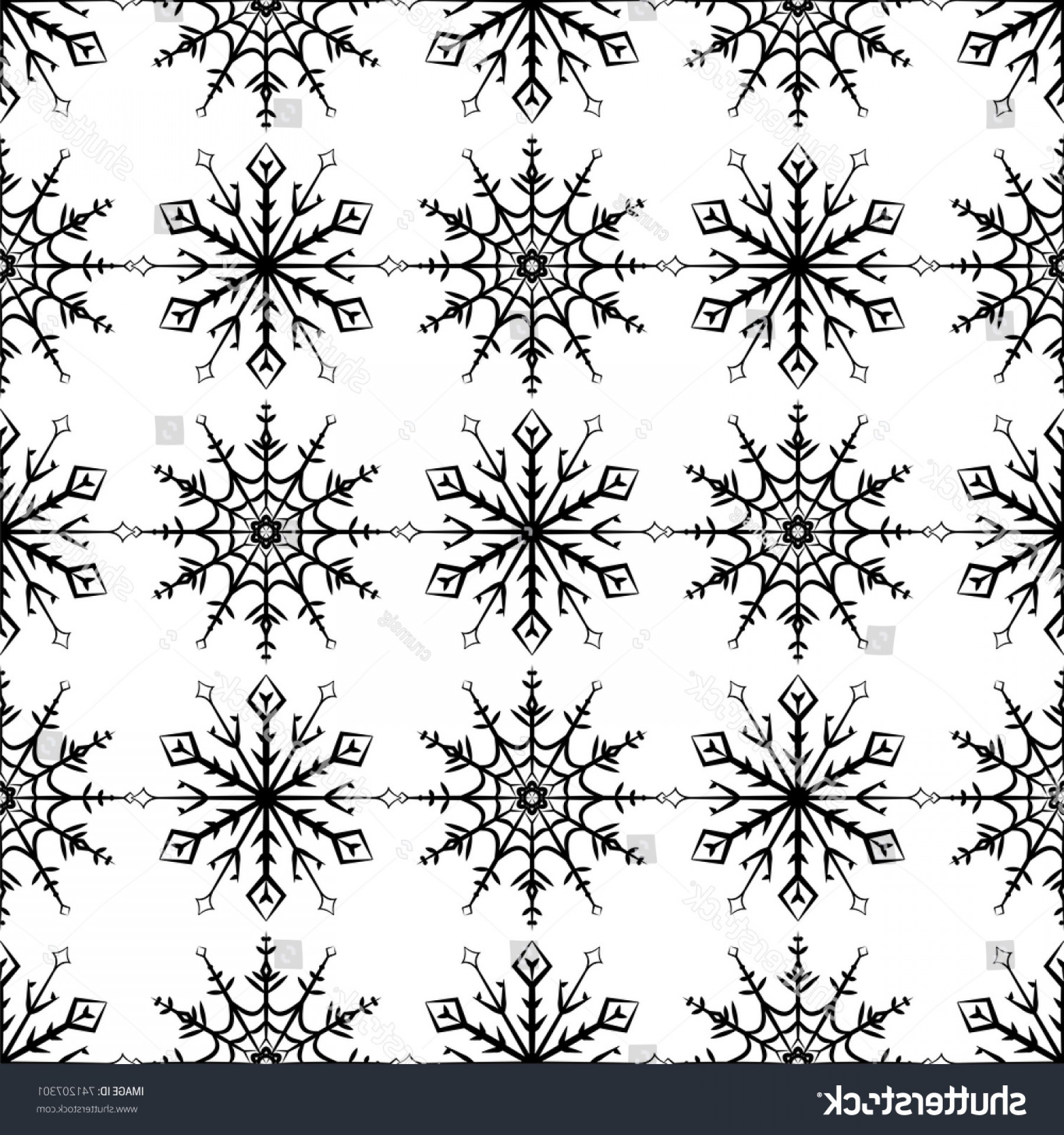 1800x1920 Christmas Snowflakes Vector Pattern Black White Geekchicpro