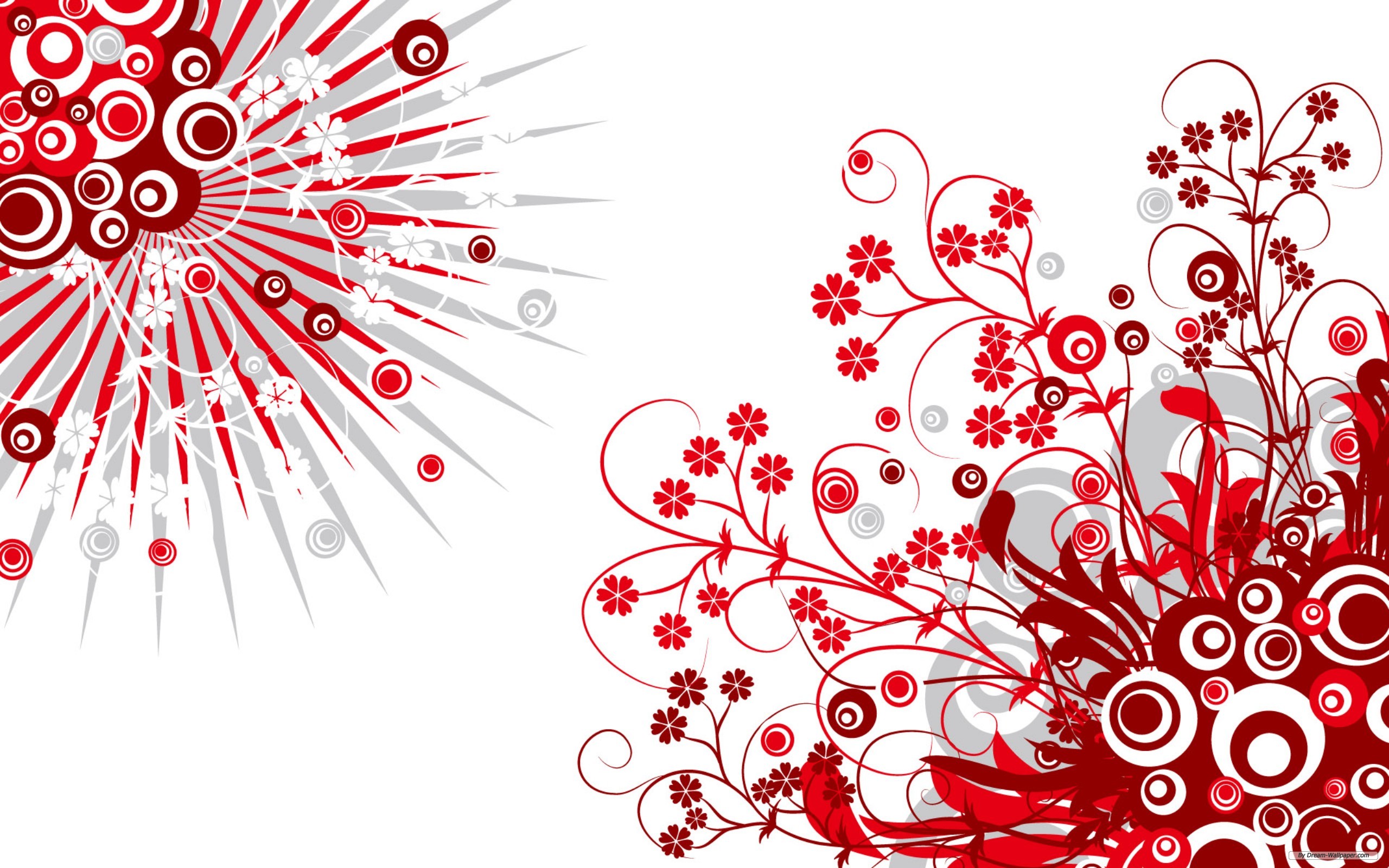 2560x1600 Red White Vintage Vector Background