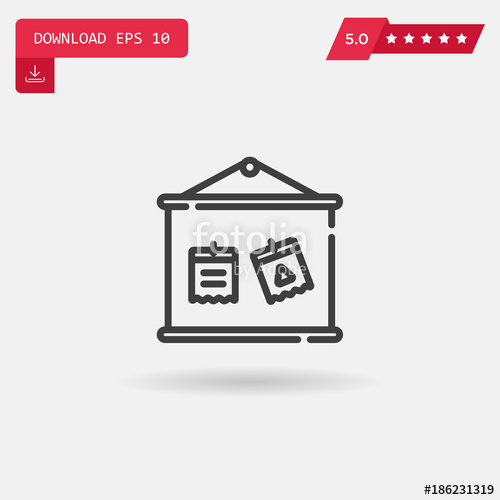 500x500 Whiteboard Vector Icon. Stock Image And Royalty Free Vector Files