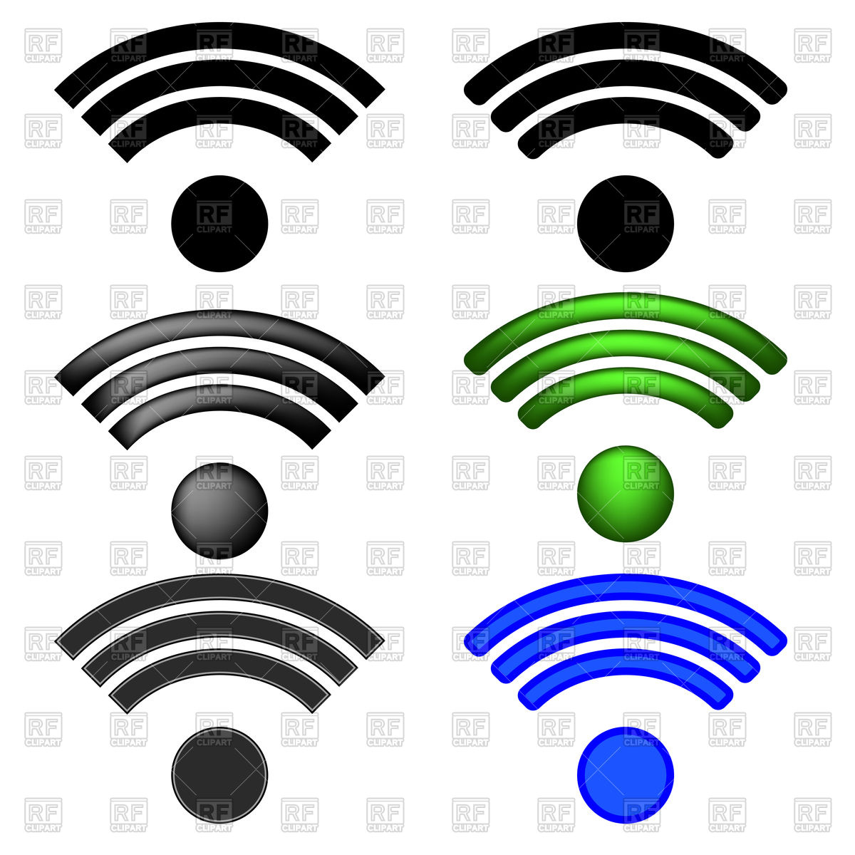 1200x1200 Set Of Wifi Icons Vector Image Vector Artwork Of Signs, Symbols